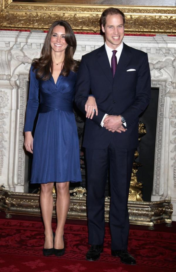 Kate and William after announcing their engagement in 2010
