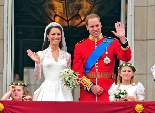 Kate Middleton and Prince William at their wedding