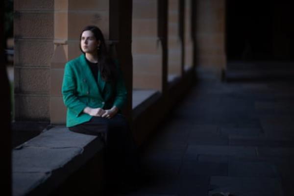 Lucy Nicolls at Sydney University’s quadrangle.